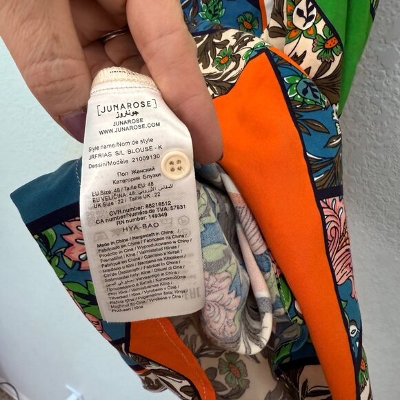 Junarose Mixed Print Sleeveless Tank Blouse Shirt Top Womens size 18 NEW - Picture 4 of 8